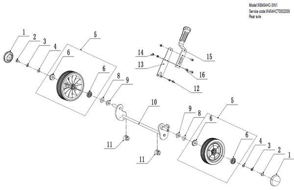 KATALOG CZĘŚCI Weibang WB455HC 3IN1 Kosiarka spalinowa 