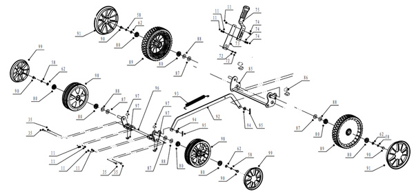 KATALOG CZĘŚCI Weibang WB454HB 3W1 Kosiarka spalinowa 